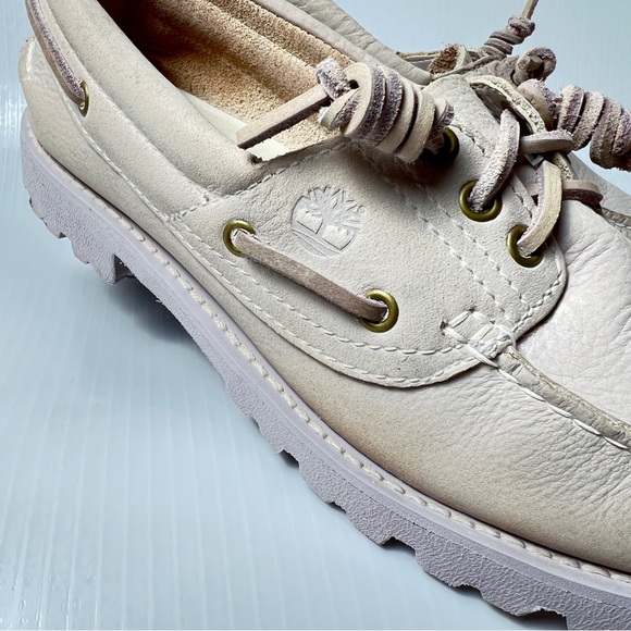 Lt Purple Leather Hand Sewn Slip On Boat Shoes Timberland Women’s Size 8 - Picture 11 of 11